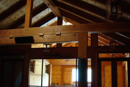 wooden interior balcony