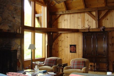 wooden interior living room