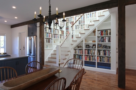 land barn downstairs bookcases