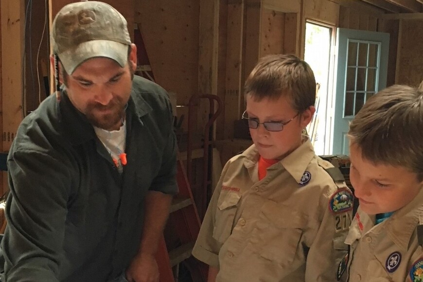 boy scout visit with dan