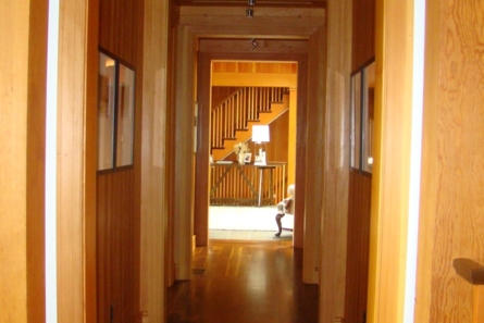 wooden hallway