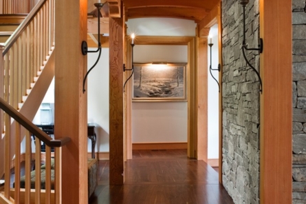 hallway with wooden interior