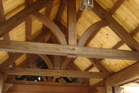 wooden roof inside
